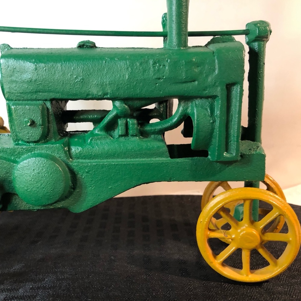 12” long Die cast Green and Yellow Toy Tractor Big!! - Picture 3 of 14